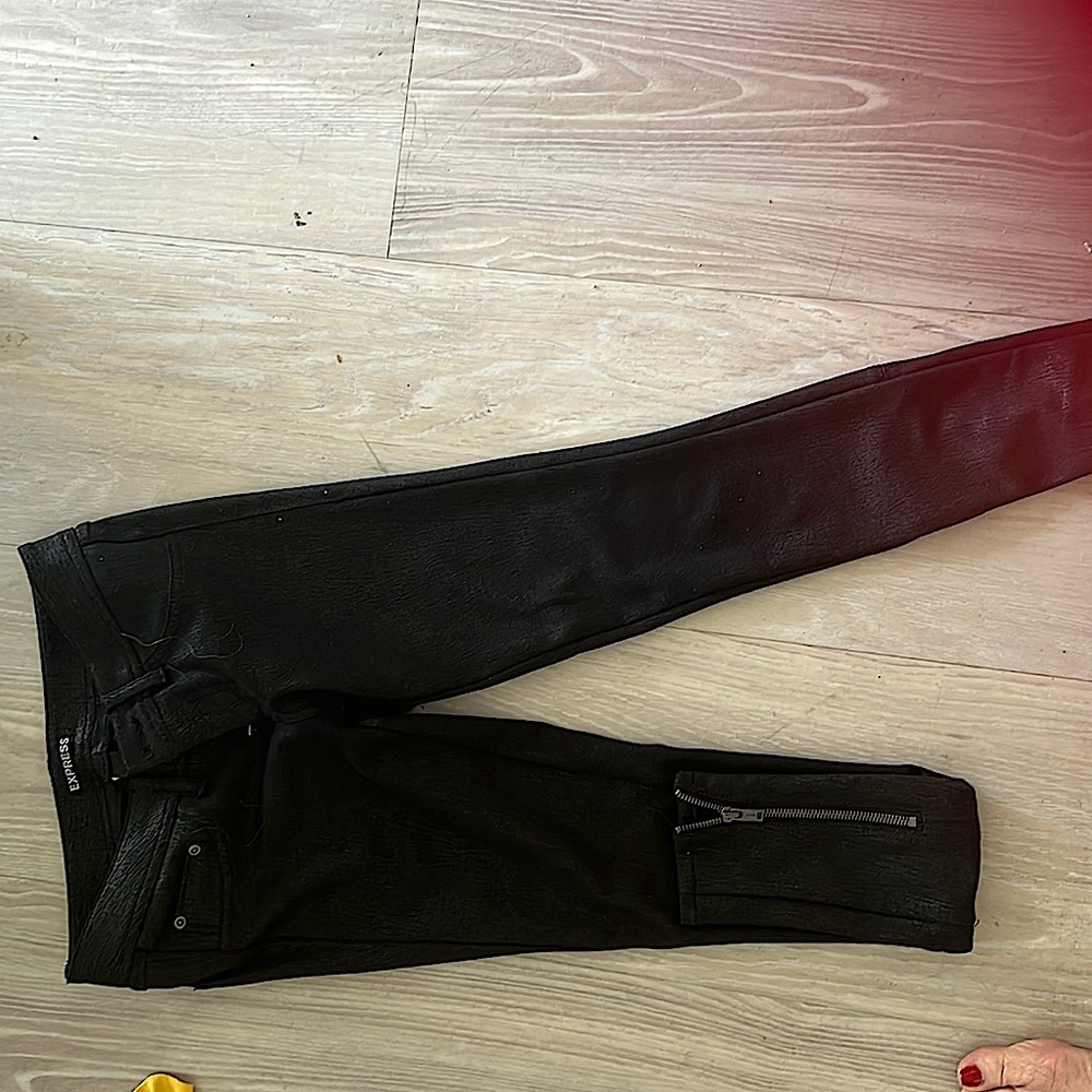 Size small sexy zipper leggings black Small